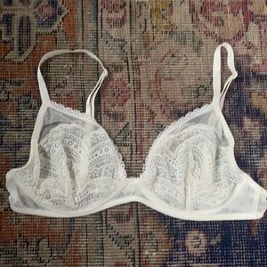 Elegant White Lace Bra